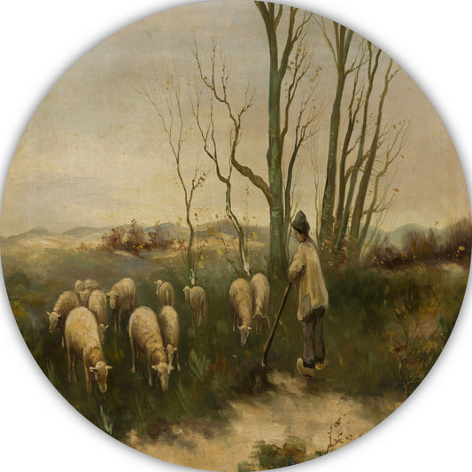 Herder en schapen - Anton Mauve forex muurcirkel