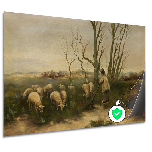 Herder en schapen - Anton Mauve poster