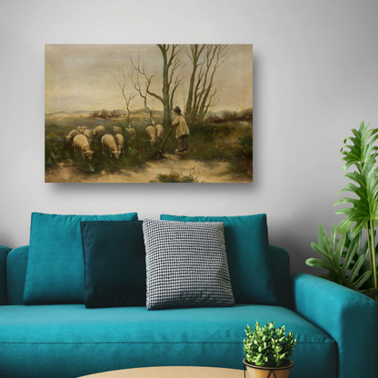 Herder en schapen - Anton Mauve canvas