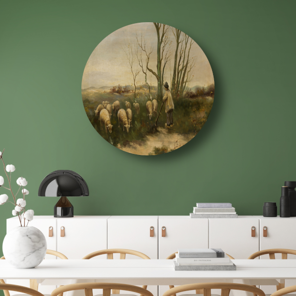 Herder en schapen - Anton Mauve forex muurcirkel
