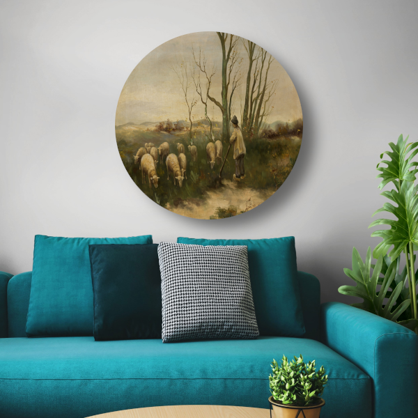 Herder en schapen - Anton Mauve forex muurcirkel