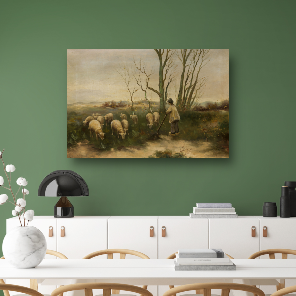 Herder en schapen - Anton Mauve poster