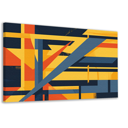 Abstract geometrisch patroon met levendige kleurencanvas