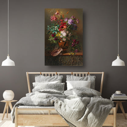 Stilleven met bloemen in een Griekse vaas - Georgius van Os canvas