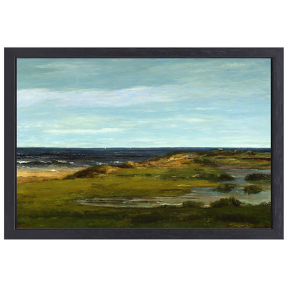 Zeegezicht - Gustave Courbet canvas met baklijst