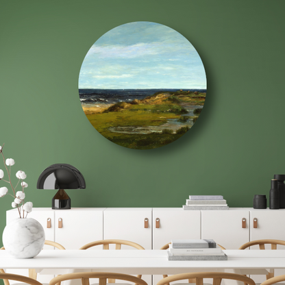 Zeegezicht - Gustave Courbet aluminium muurcirkel
