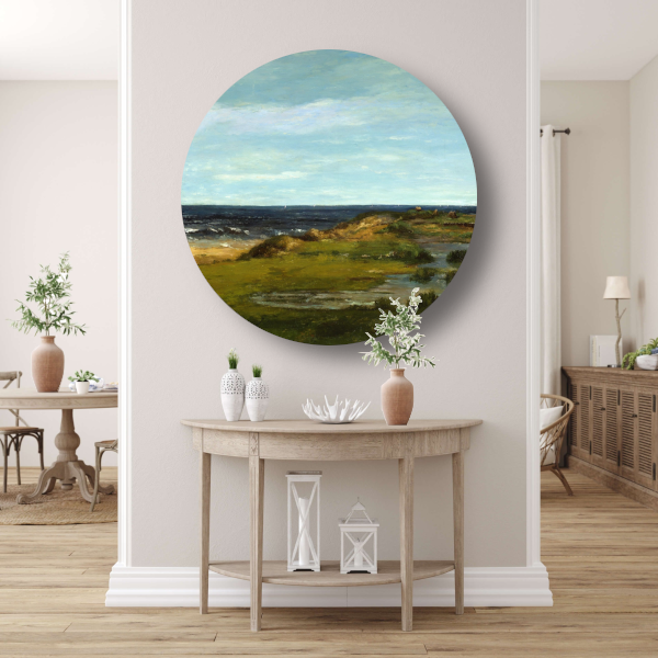 Zeegezicht - Gustave Courbet aluminium muurcirkel