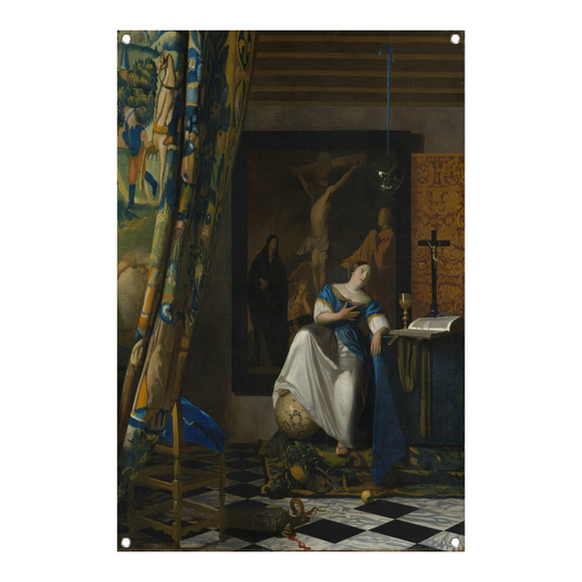 Allegorie van het katholieke geloof - Johannes Vermeer tuinposter