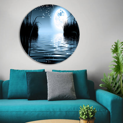 Volle Maan Reflecteert in Water forex muurcirkel