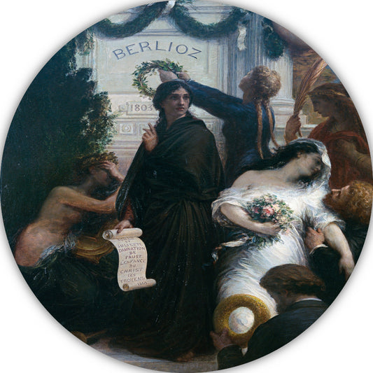 De verjaardag (aan Berlioz) - Henri Fantin-Latour aluminium muurcirkel