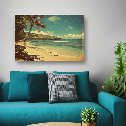 Tropisch Strand met Palmbomen poster
