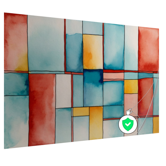 Kleurrijk Abstract Minimalisme in Aquarel poster