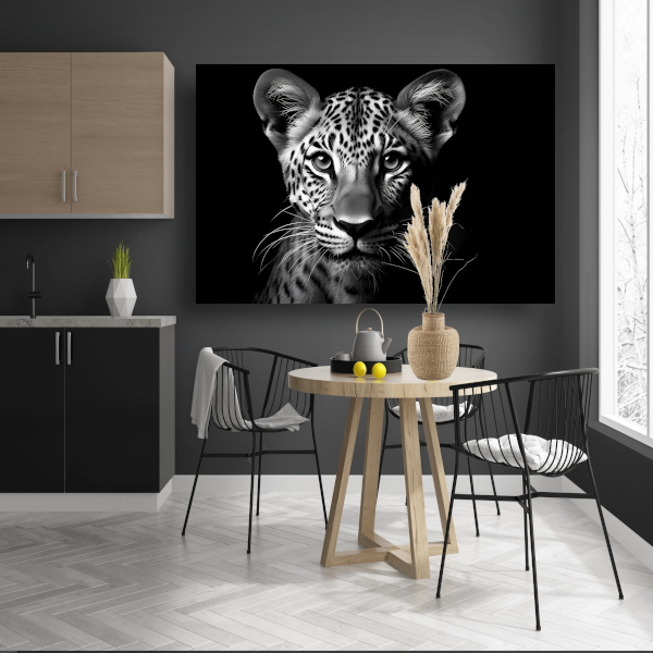 Luiaard in tegenlicht canvas met baklijst