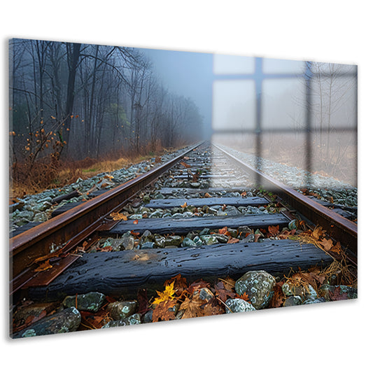 Spoor door landschap acrylglas