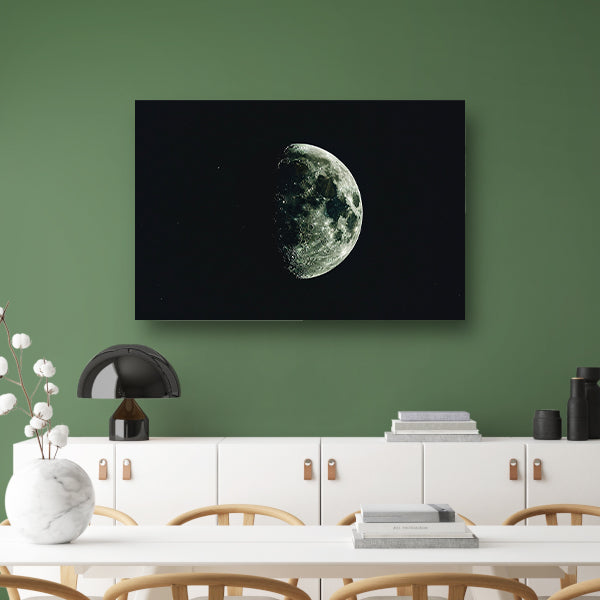 Halve maan in sterrennacht   acrylglas
