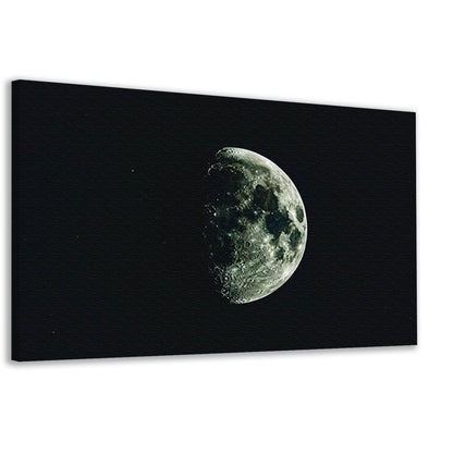 Halve maan in sterrennacht canvas