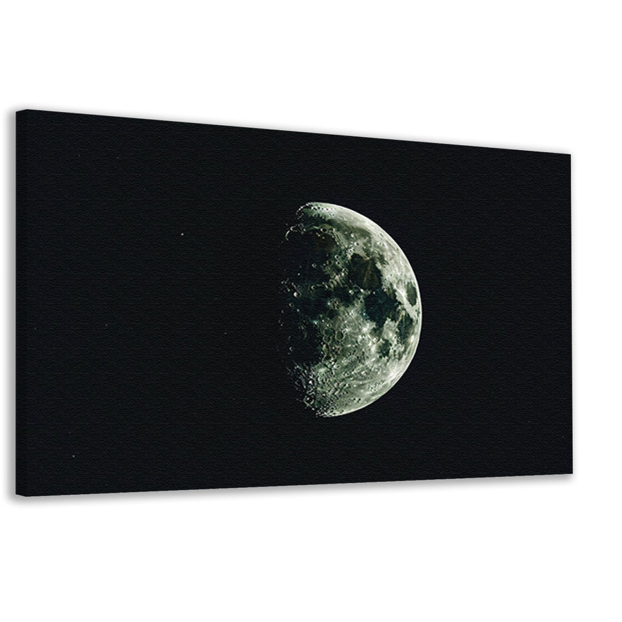 Halve maan in sterrennacht canvas