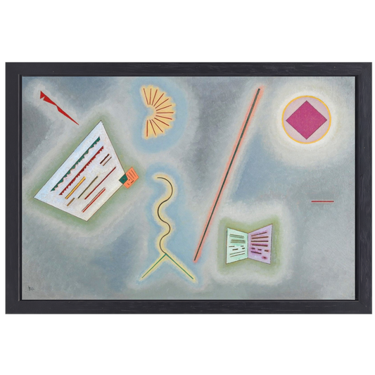 Oppervlakken en lijnen - Wassily Kandinsky canvas met baklijst