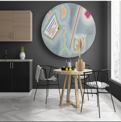 Oppervlakken en lijnen - Wassily Kandinsky forex muurcirkel