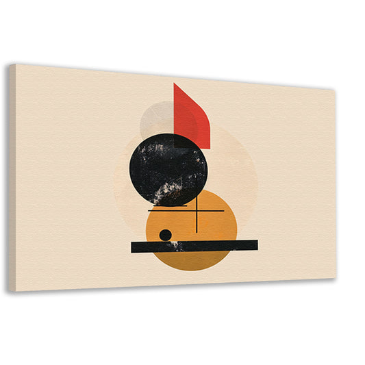 Geometrisch ontwerp met kleurrijke accenten canvas