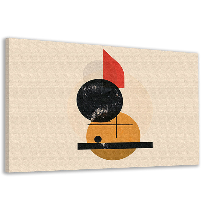 Geometrisch ontwerp met kleurrijke accenten canvas