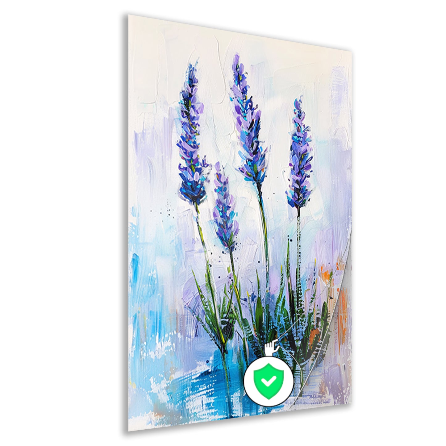 Impressionistisch schilderij van prachtige lavendelbloemen poster