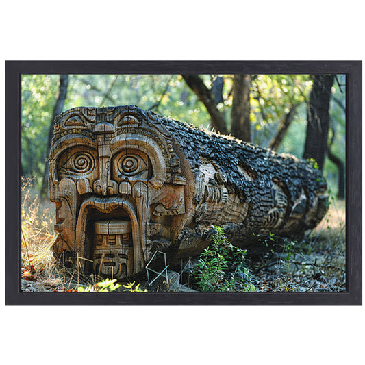 Houten gelaat in bos canvas met baklijst