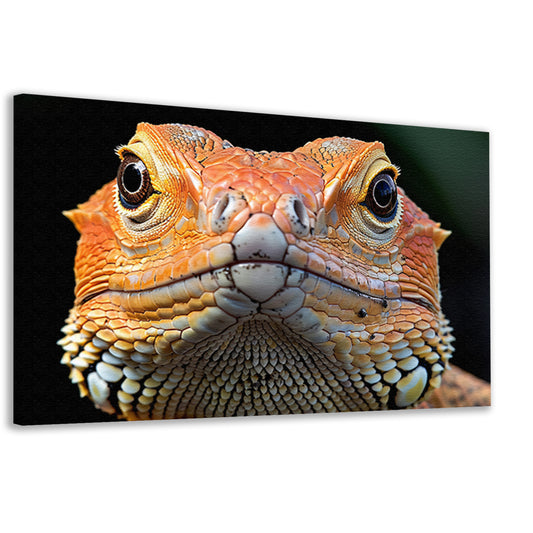 Intrigerende reptielenblik. canvas