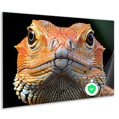 Intrigerende reptielenblik. poster