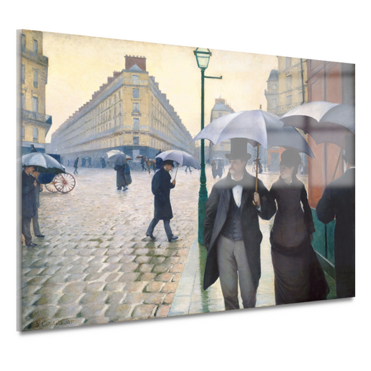 De straat van Parijs, regenachtig weer - Gustave Caillebotte acrylglas