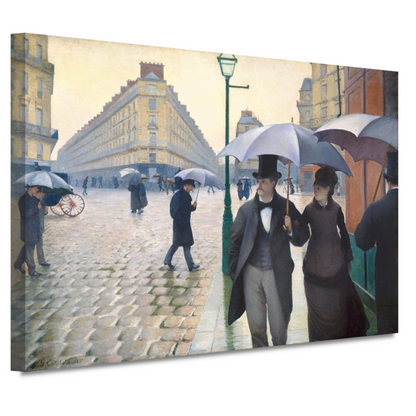 De straat van Parijs, regenachtig weer - Gustave Caillebotte canvas