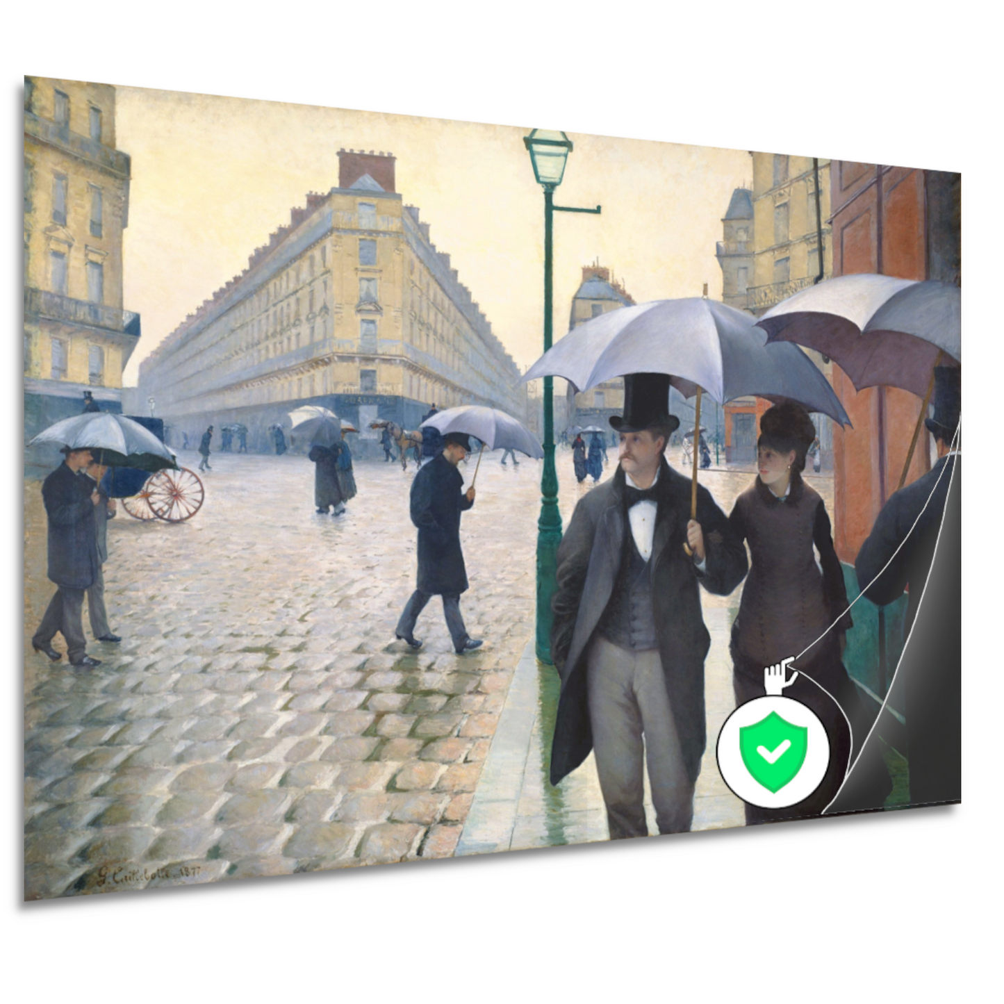 De straat van Parijs, regenachtig weer - Gustave Caillebotte poster