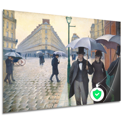 De straat van Parijs, regenachtig weer - Gustave Caillebotte poster