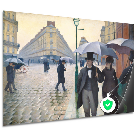 De straat van Parijs, regenachtig weer - Gustave Caillebotte poster