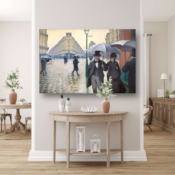 De straat van Parijs, regenachtig weer - Gustave Caillebotte poster