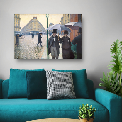 De straat van Parijs, regenachtig weer - Gustave Caillebotte poster