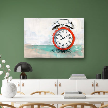 Prachtige digitale kunst van een klok canvas