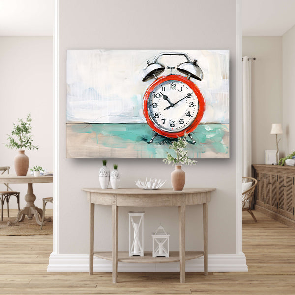Prachtige digitale kunst van een klok canvas