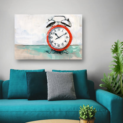 Prachtige digitale kunst van een klok canvas