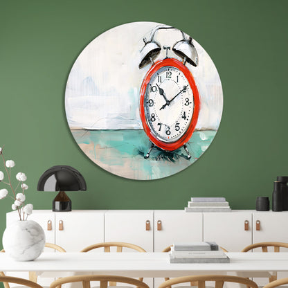 Prachtige digitale kunst van een klok aluminium muurcirkel