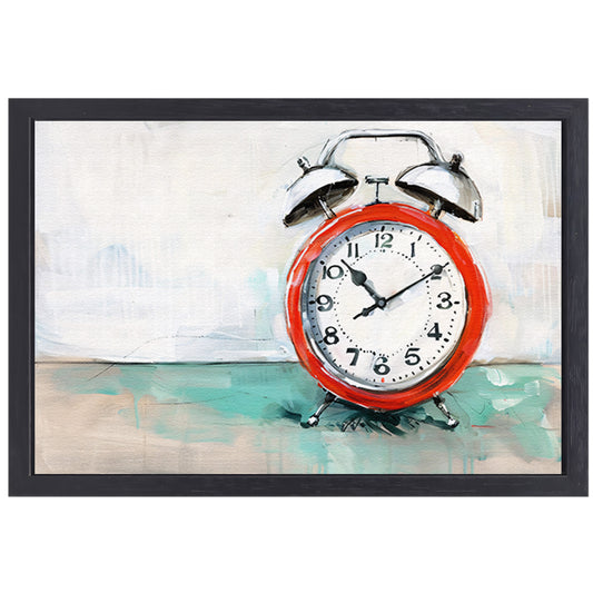 Prachtige digitale kunst van een klok canvas met baklijst
