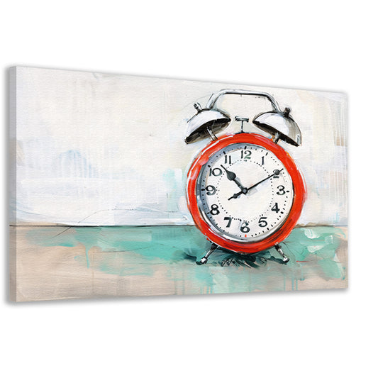 Prachtige digitale kunst van een klok canvas
