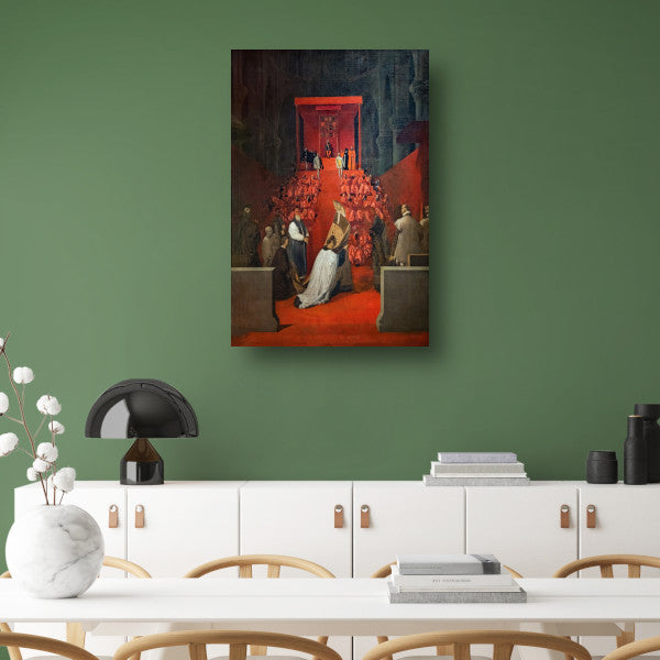 De hertog van Alba in Sint-Goedele in Brussel - Jean-Auguste-Dominique Ingres poster