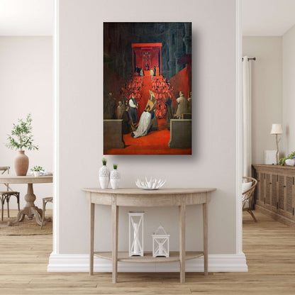 De hertog van Alba in Sint-Goedele in Brussel - Jean-Auguste-Dominique Ingres poster