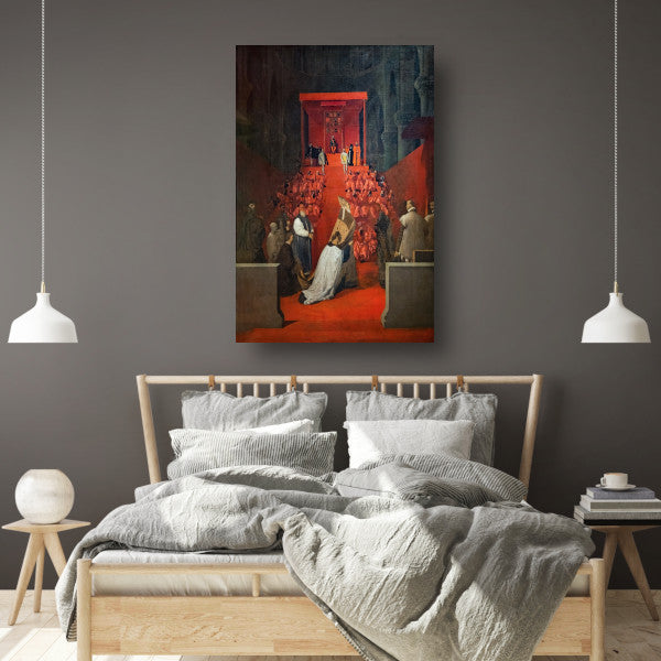 De hertog van Alba in Sint-Goedele in Brussel - Jean-Auguste-Dominique Ingres poster