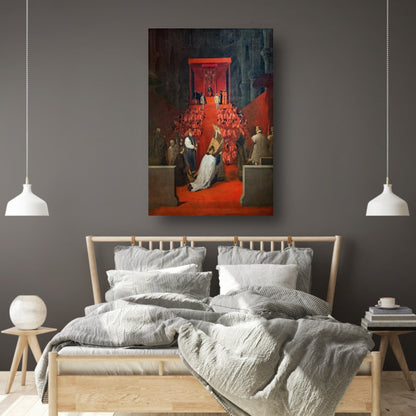 De hertog van Alba in Sint-Goedele in Brussel - Jean-Auguste-Dominique Ingres poster