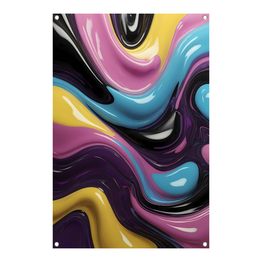 Abstracte Dans van Vormen en Kleur tuinposter