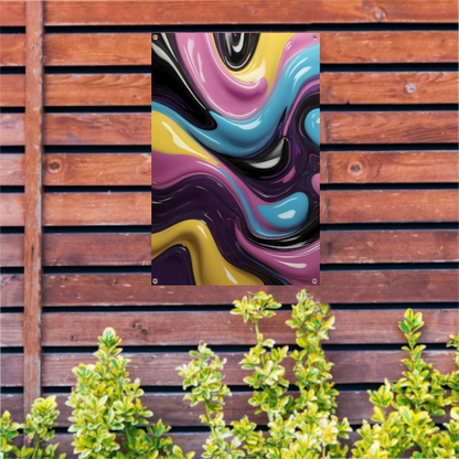 Abstracte Dans van Vormen en Kleur tuinposter