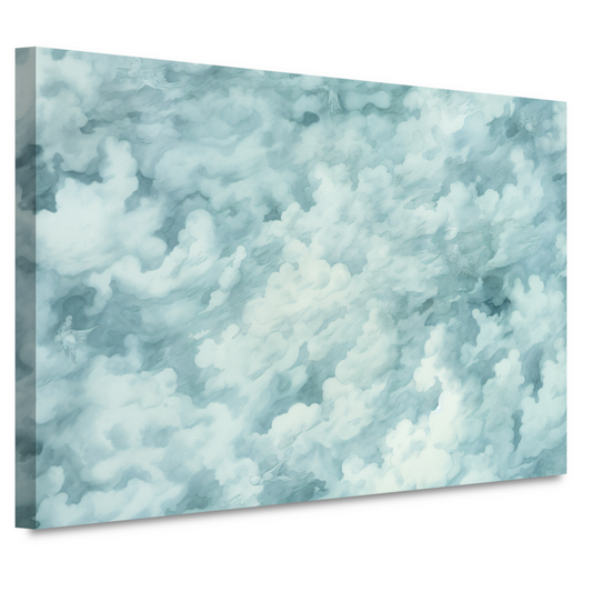 Schilderij van wolken in abstracte stijl canvas