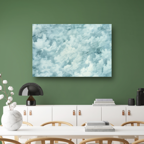 Schilderij van wolken in abstracte stijl canvas